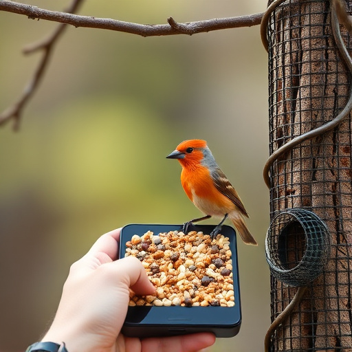 Mobile phone browsing bird seed deals