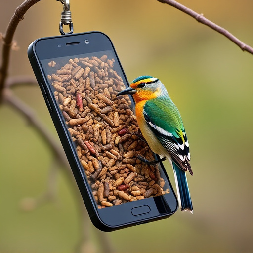 Mobile phone browsing bird seed deals