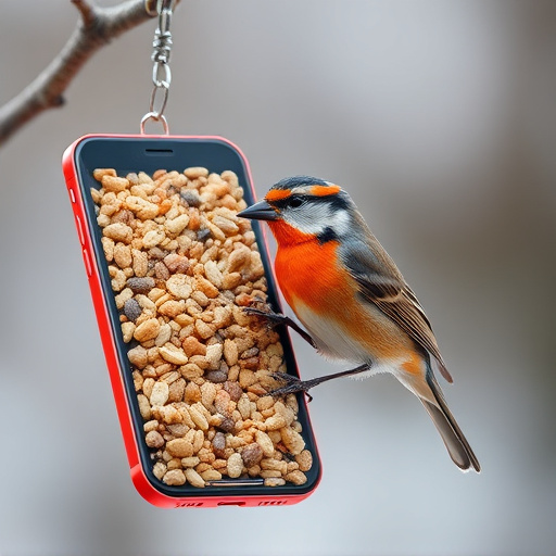 Mobile phone browsing bird seed deals