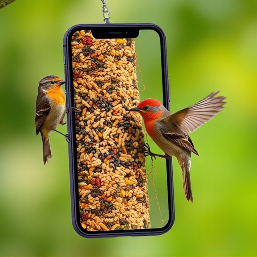 Mobile phone browsing bird seed deals