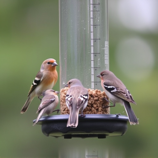 Multiple birds perched on suet feeder