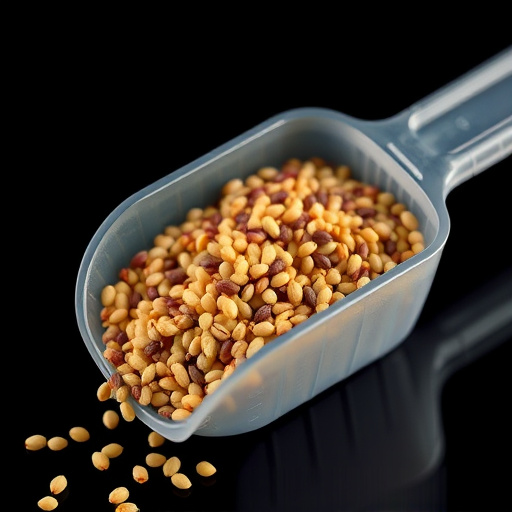 Niger seed in a plastic scoop