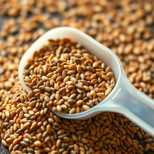Niger seed in a plastic scoop