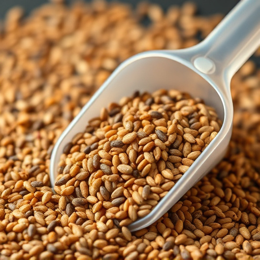 Niger seed in a plastic scoop