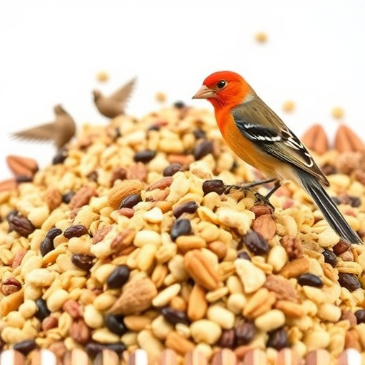 Nut and seed mix for wild birds
