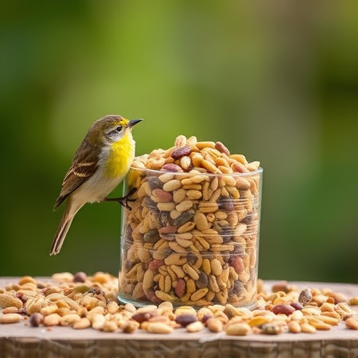 Nut and seed mix for wild birds