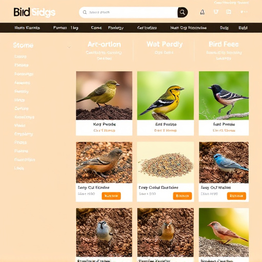 Online store page showing bird seed options