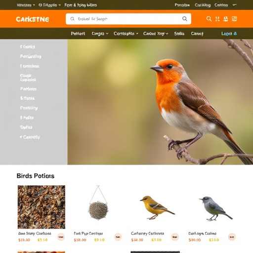 Online store page showing bird seed options
