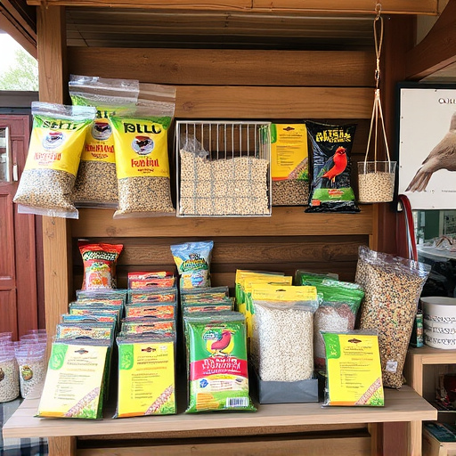 Outdoor display of bird seed deals