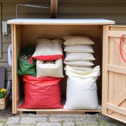 Outdoor storage of bird seed bags