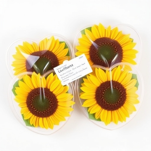 Packaged sunflower hearts with label visible