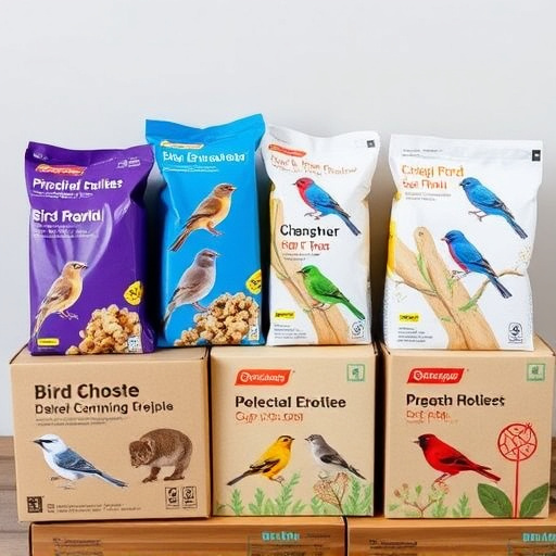 Packed boxes of bird food subscription