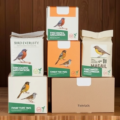 Packed boxes of bird food subscription