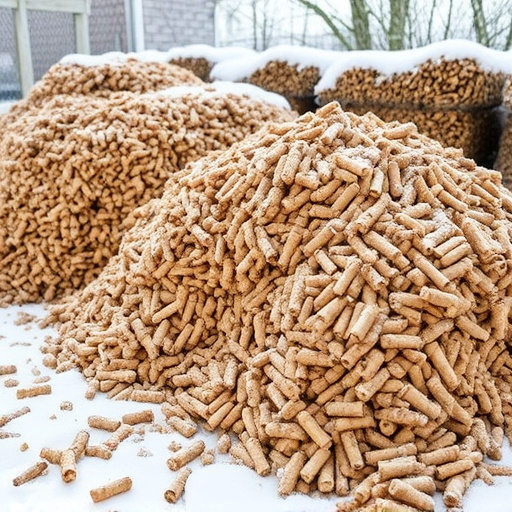 Piles of suet pellets for winter