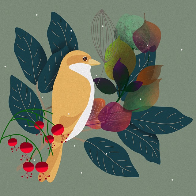 Ripe berries on garden bird feeder