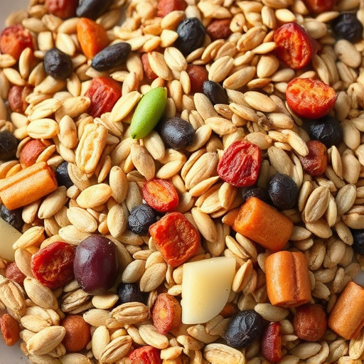 Seed mix with dried fruits