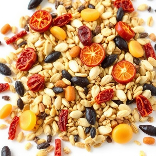 Seed mix with dried fruits