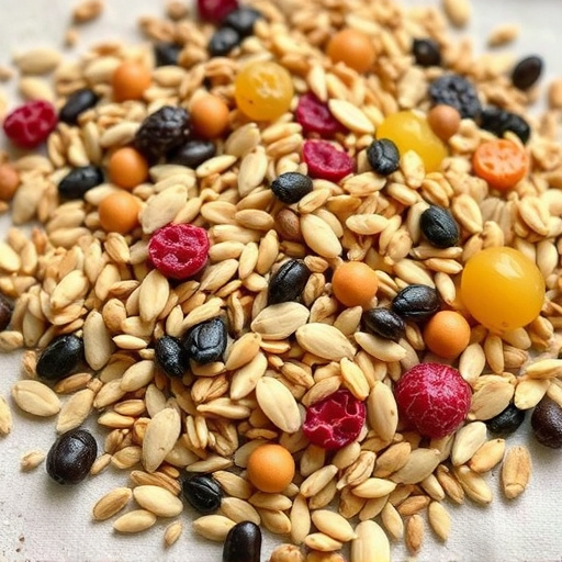 Seed mix with dried fruits