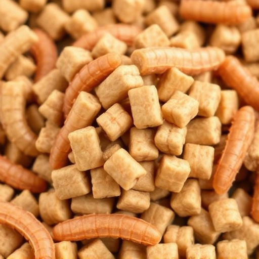 Square suet pellets with dried mealworms