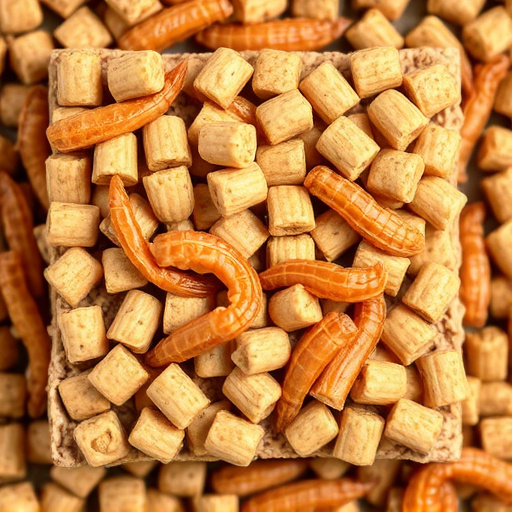 Square suet pellets with dried mealworms
