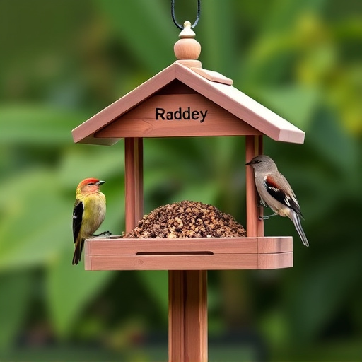 Sturdy UK-designed feeder on wooden pole