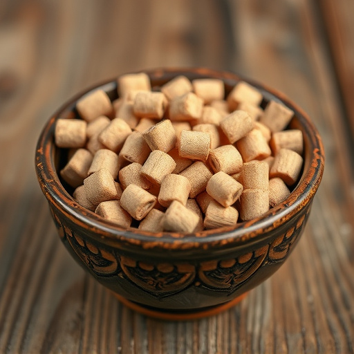 Suet pellets in a ceramic bowl