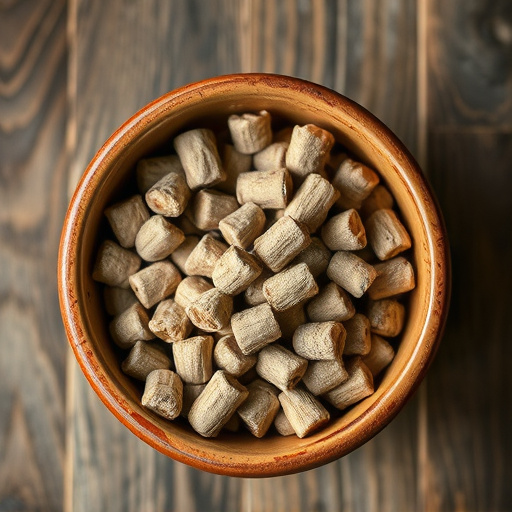 Suet pellets in a ceramic bowl