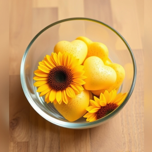 Sunflower hearts in a clear dish