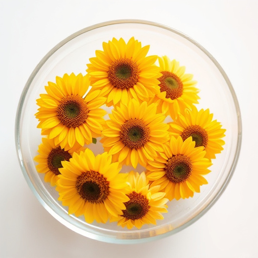 Sunflower hearts in a clear dish
