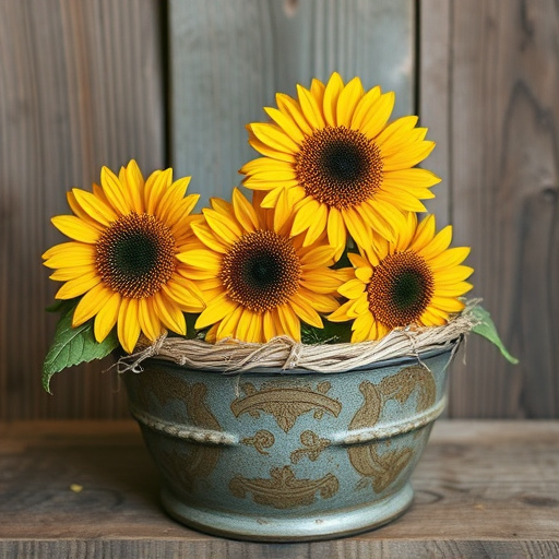 Sunflower hearts in rustic seed container