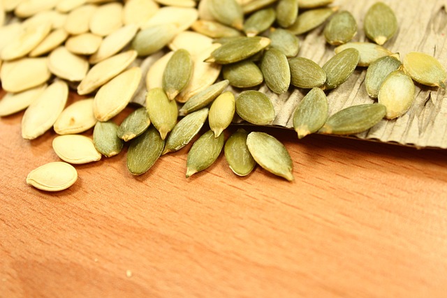 Variety of seeds on bird table