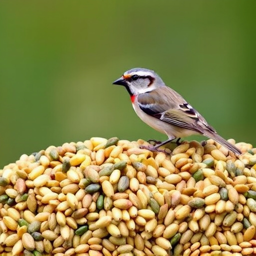 Variety of seeds suitable for UK birds