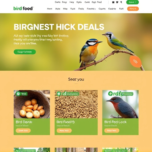 Website showing bird food bundle deals