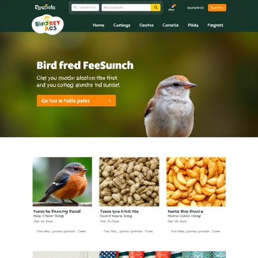 Website showing bird food bundle deals