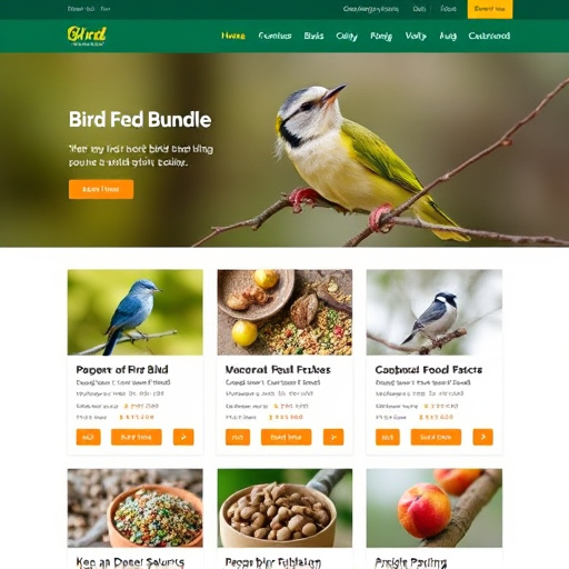 Website showing bird food bundle deals