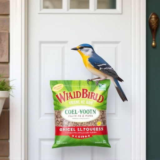 Wild bird food package at front door