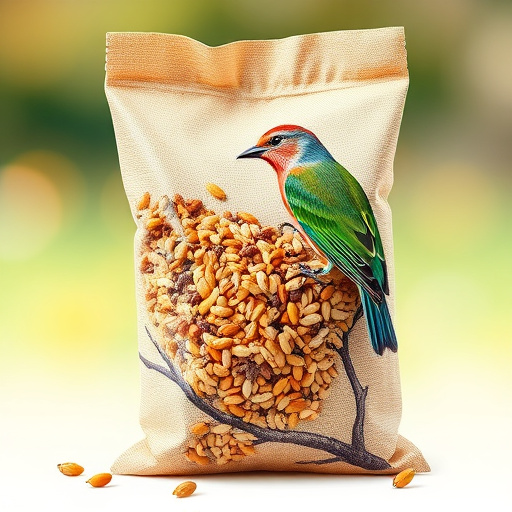 Wild bird seed in eco-friendly bag