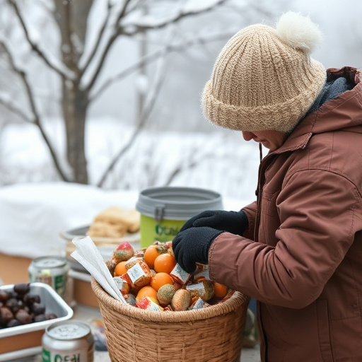 Apples and berries left for birds