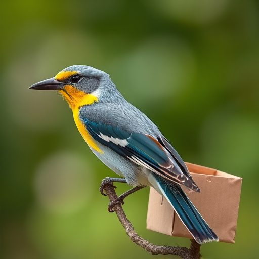 Bag of bird seed with delivery tag