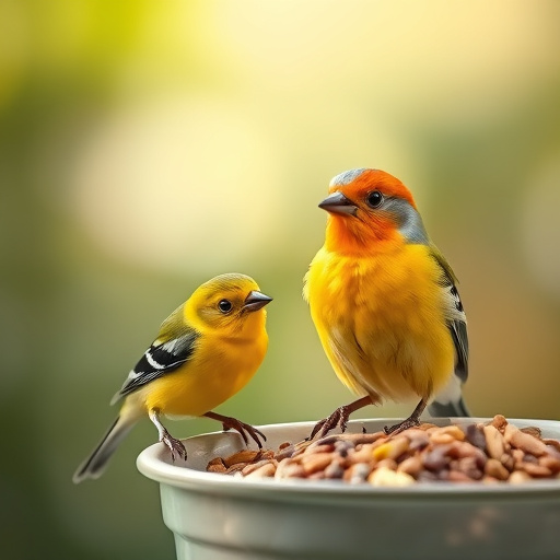 Bag of bird seed with delivery tag