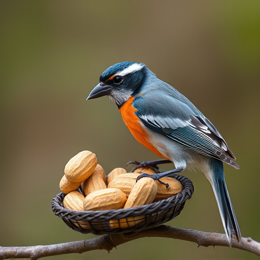 Bag of premium peanuts for wild birds