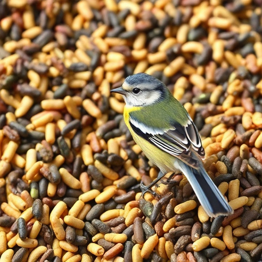 Bags of mixed bird seed varieties