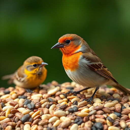 Bags of mixed bird seed varieties