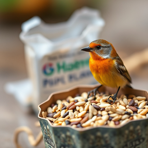 Bags of mixed bird seed varieties