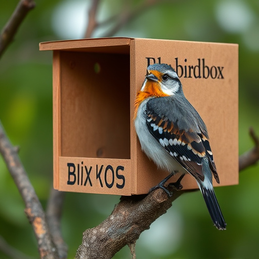 Bird box attached to fence post