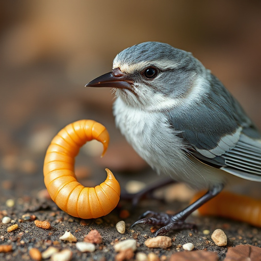 Bird feeder filled with mealworms only
