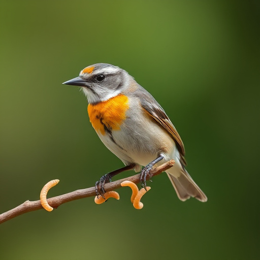Bird feeder filled with mealworms only