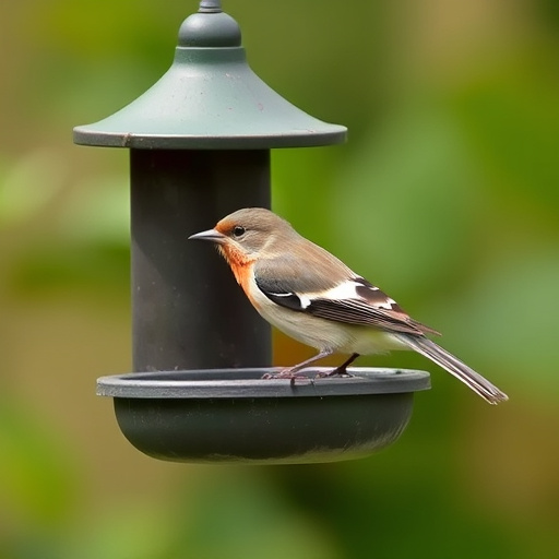 Bird feeder protected by wire mesh