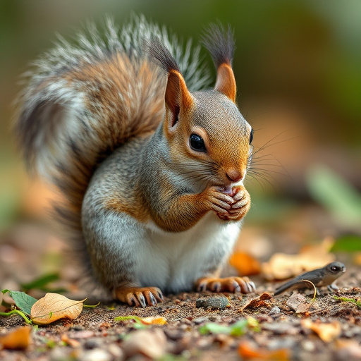 Bird feeder with rotating squirrel guard