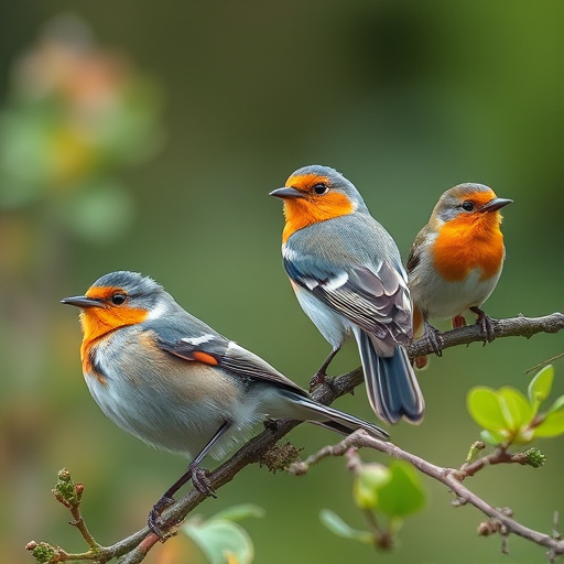 Bird feeding station surrounded by greenery
